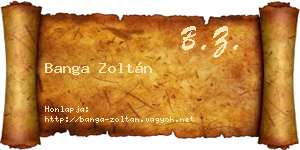 Banga Zoltán névjegykártya